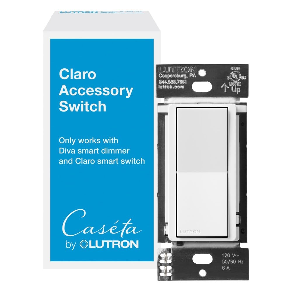 Lutron Caseta Claro Accessory Switch 3 Way for Diva Smart Light Switch (80 gallery