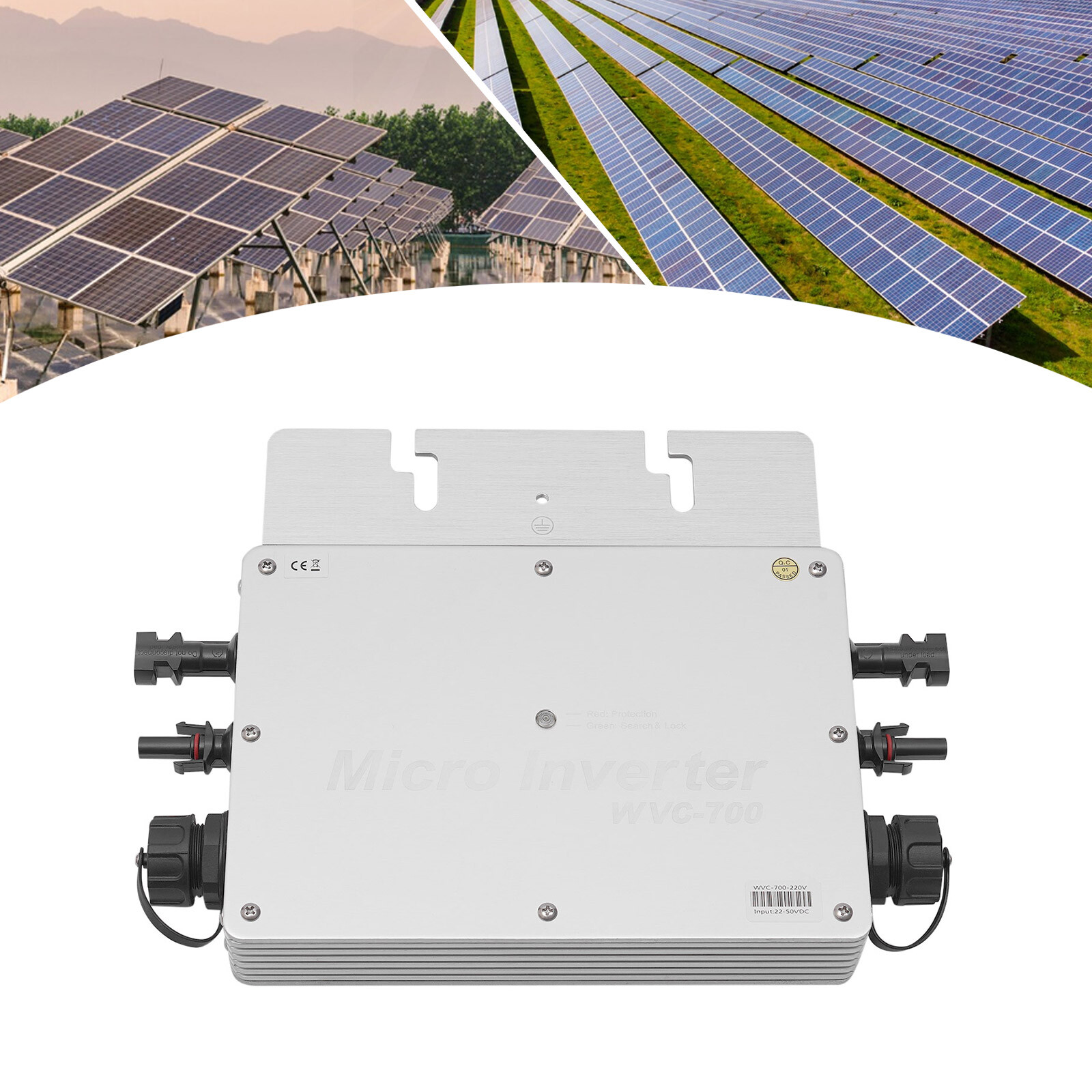IP65 Micro Inverter Solar Grid Tie Micro Power Inverter Kit 120V 700W Waterproof gallery