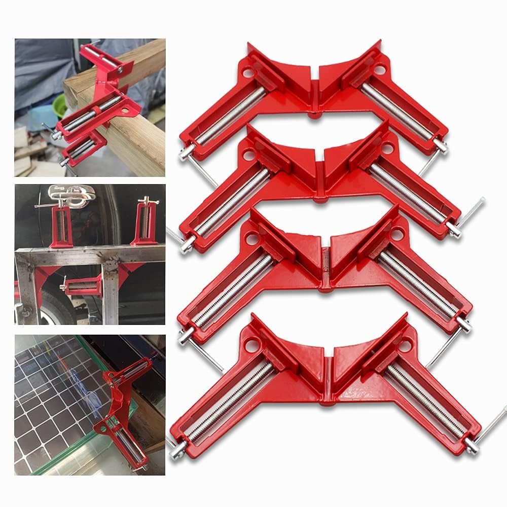 4 PCS 90 Degree Corner Clamp Right Angle Carpenter Square Max 75mm Width gallery