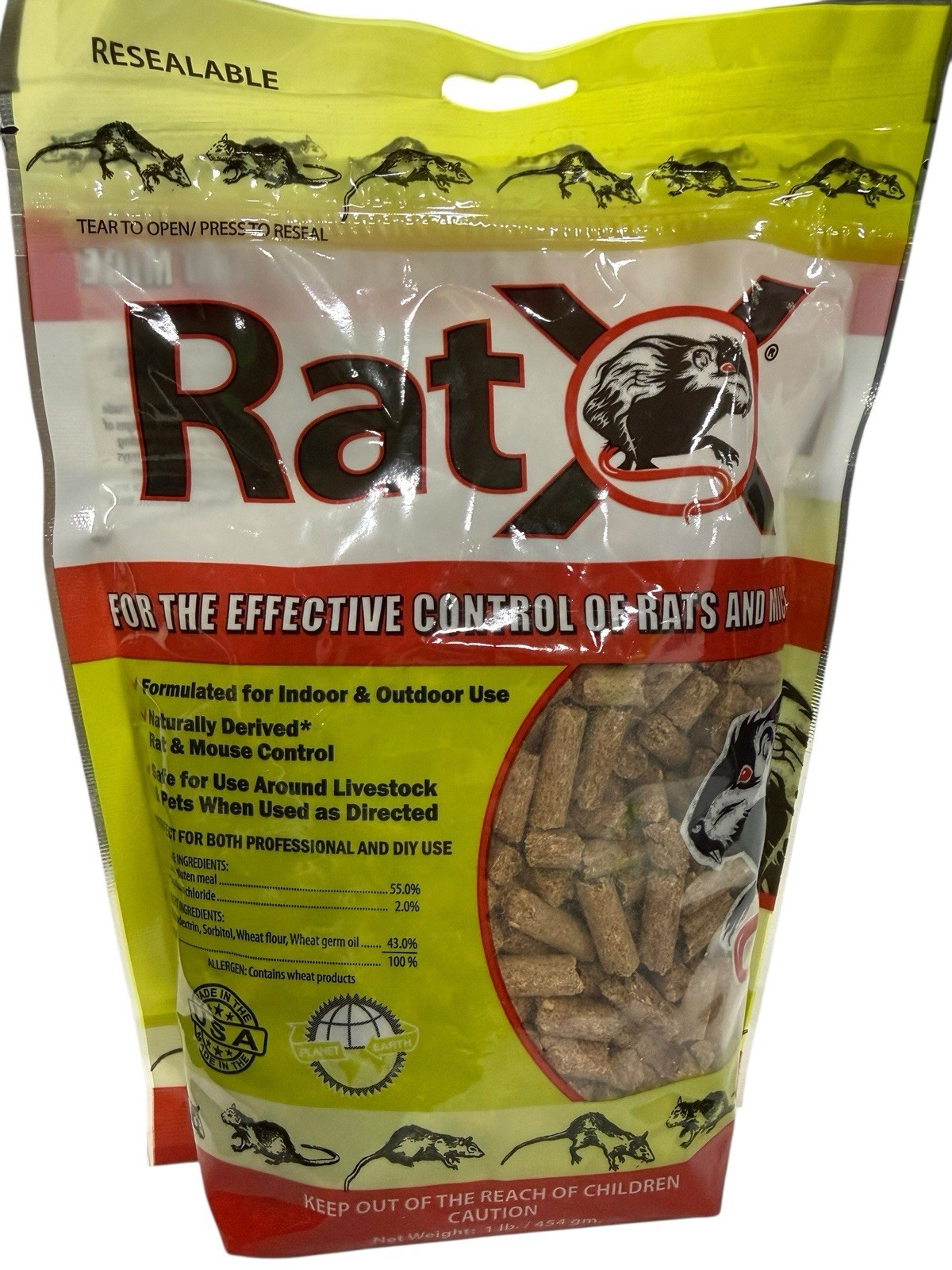 Rat X Rat & Mouse Control, 1-lb Natural Formula, Livestock & Pet Safe FreeShip gallery