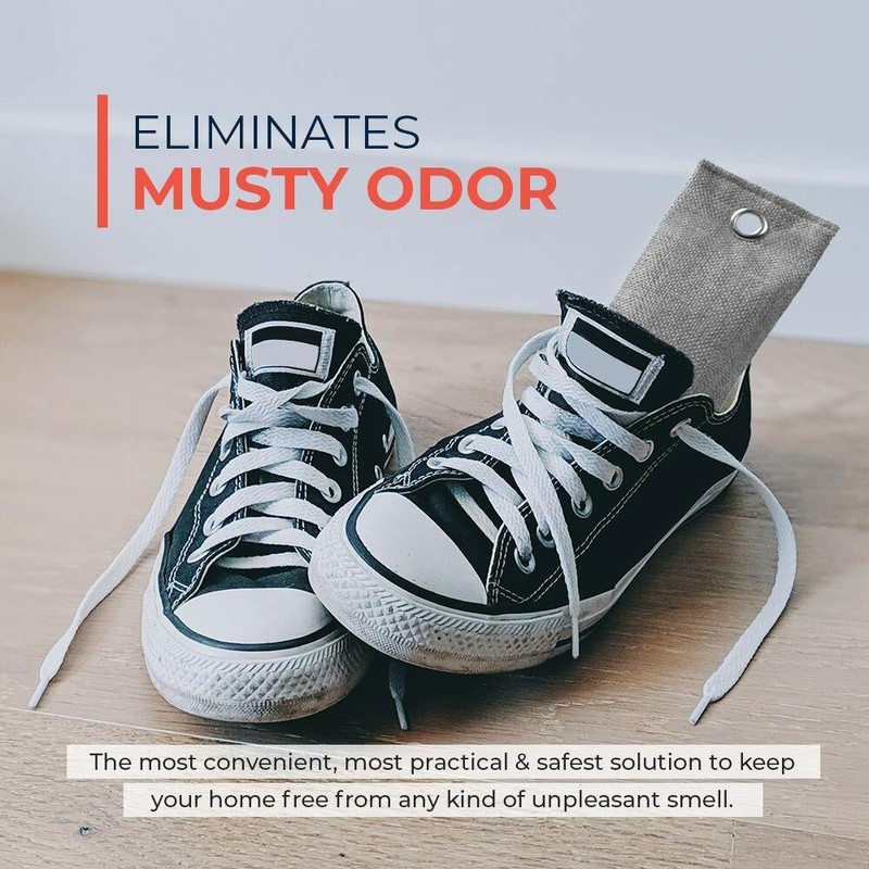 Gray Mini Bamboo Charcoal Air Purifying Bags (4-Pack), 50g gallery