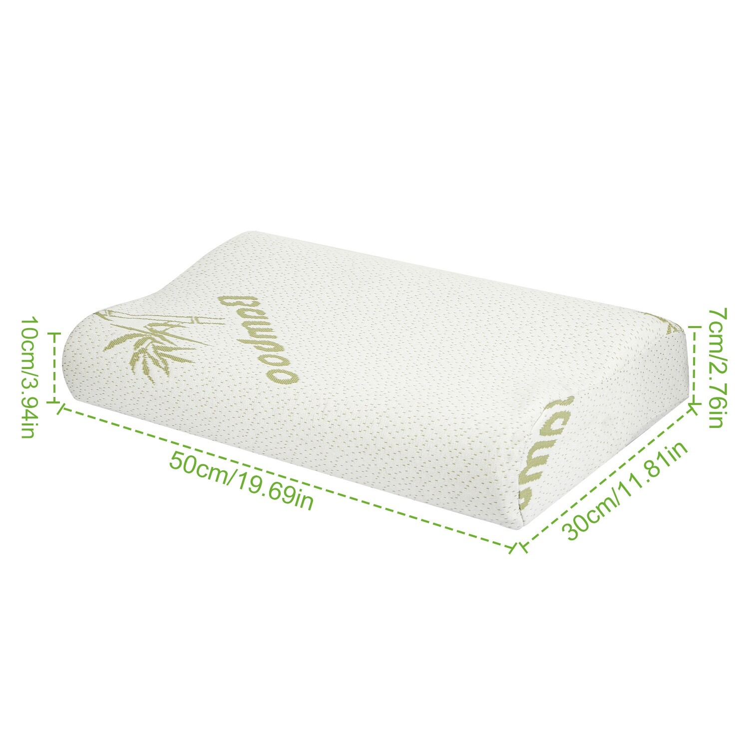 19.69/23.62" Bamboo Memory Foam Sleep Orthopedic Bed Pillow Pillow Neck Support gallery