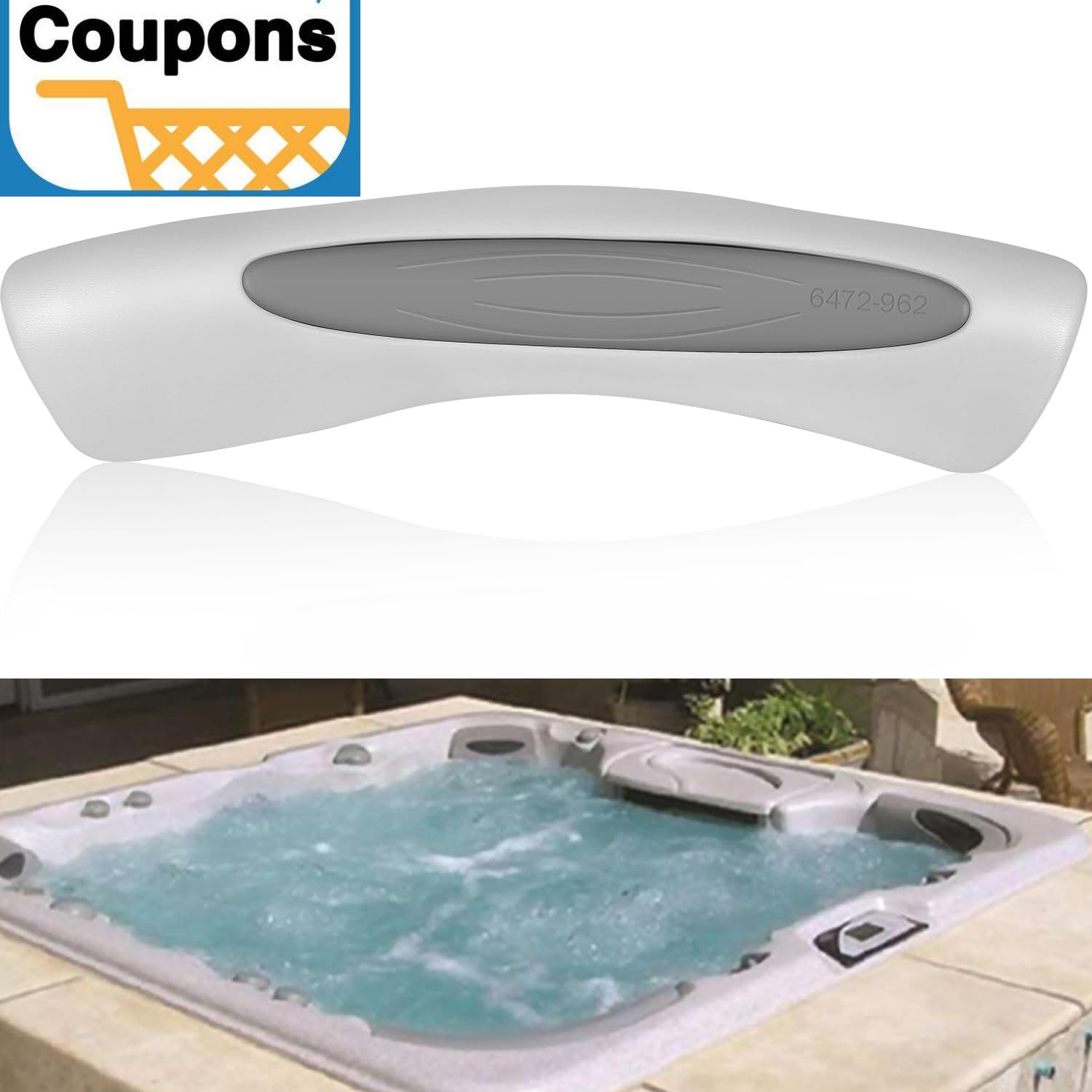 6472-962 Hot Tub Wrap Around Spa Pillow W/Insert 6455-472 for 2001-2014 Sundance gallery