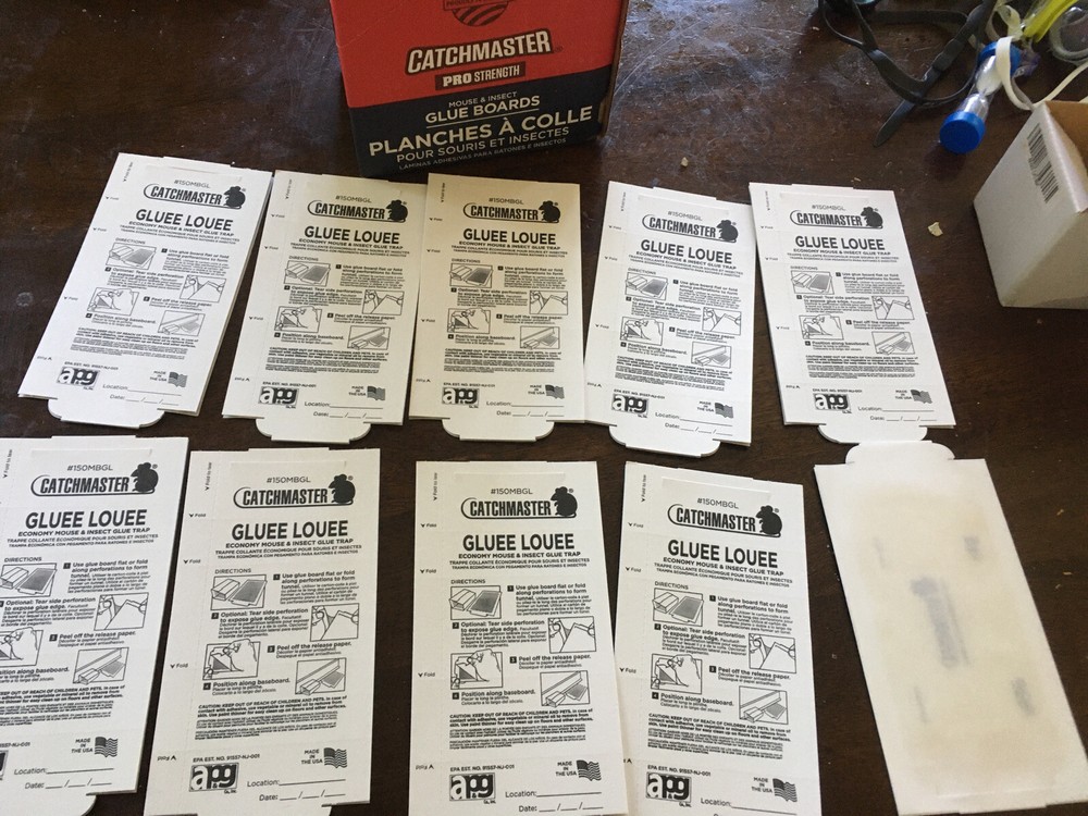 10-Pack Catchmaster 75M Bulk Mouse and Insect Glue Boards, x10 Glue Traps