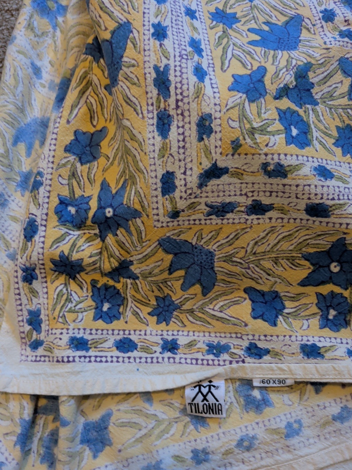 Tilonia 60x90 Blue Floral Tablecloth Sustainable gallery