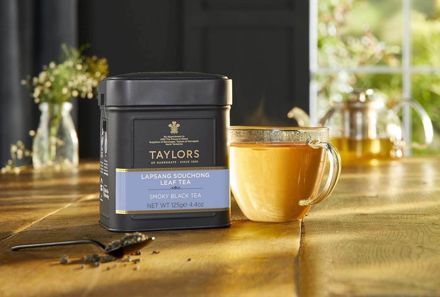 Lapsang Souchong, Black Tea, Loose Leaf, 4.41 Ounce Tin Caddy, Smoky, Rich an... gallery