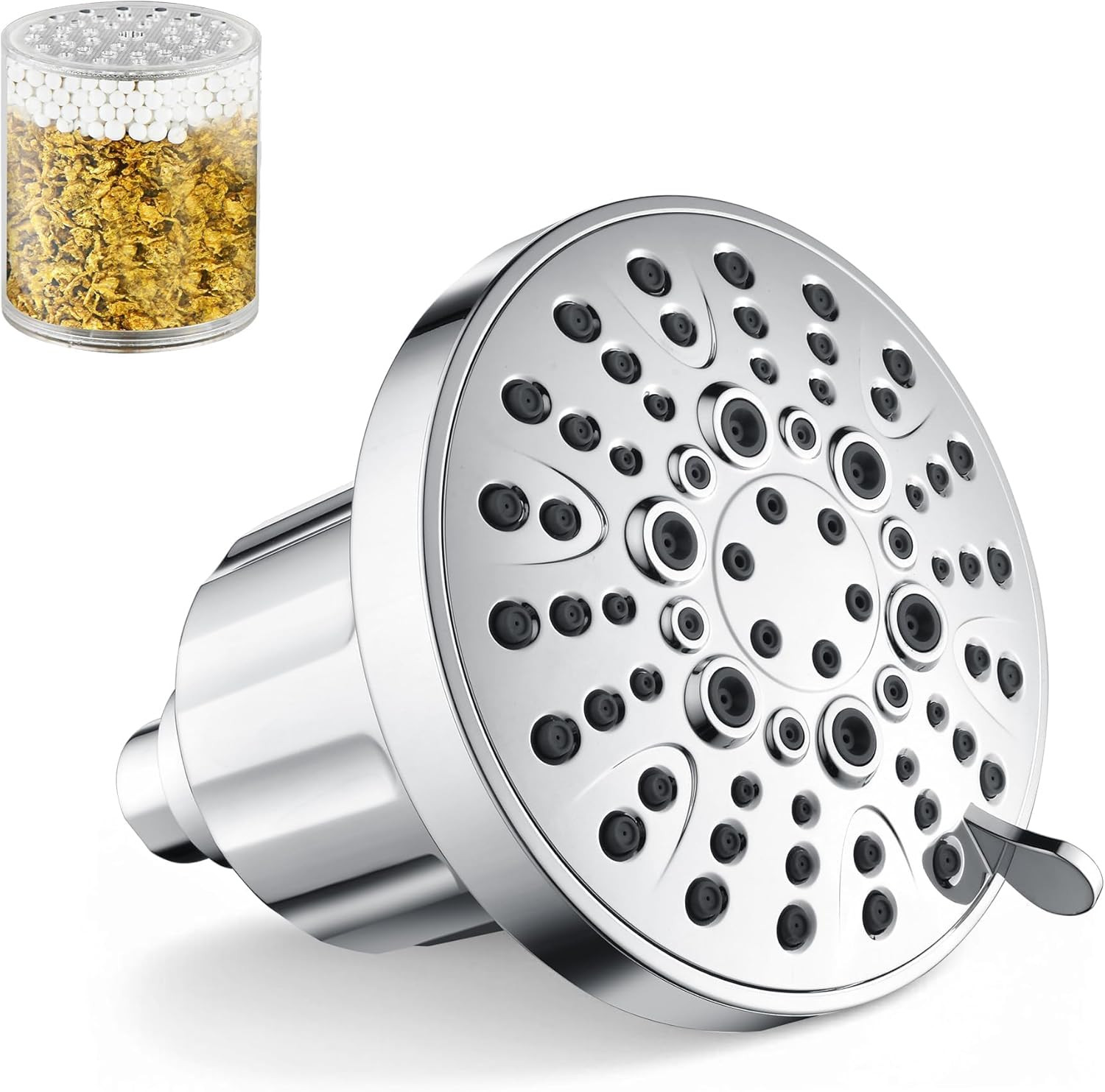 BRIGHT SHOWERS Filtered Shower Head, High Pressure Fixed Showerhead for Hard Wat gallery