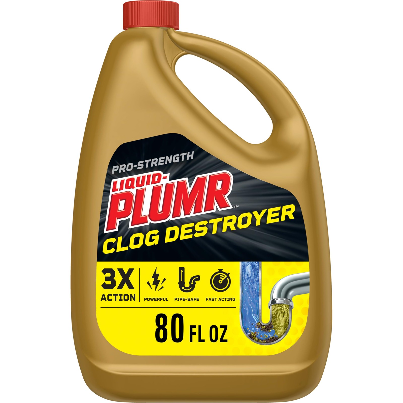 Liquid-Plumr Pro-Strength Clog Destroyer, Liquid Drain Cleaner, 80 Fluid Oun... gallery