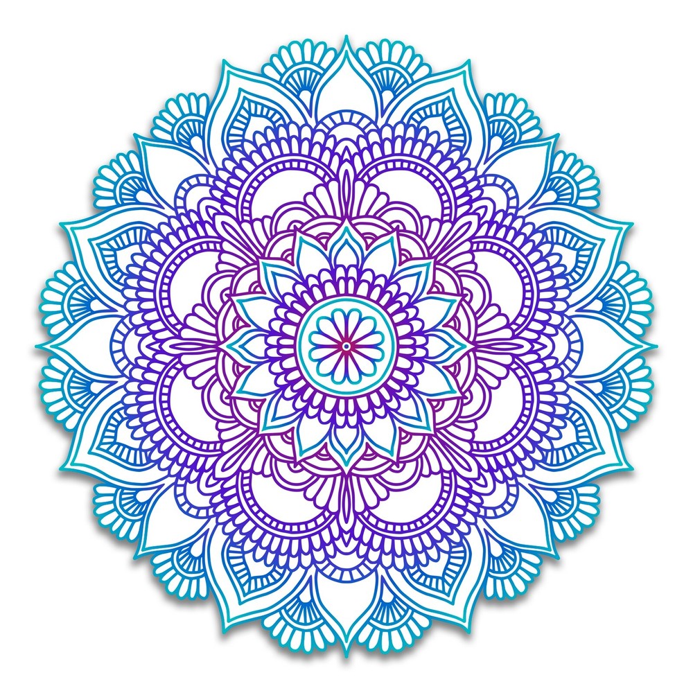 Vibrant Colorful Pattern Mandala Vinyl Sticker Car Sticker Decal Laptop Buddhist