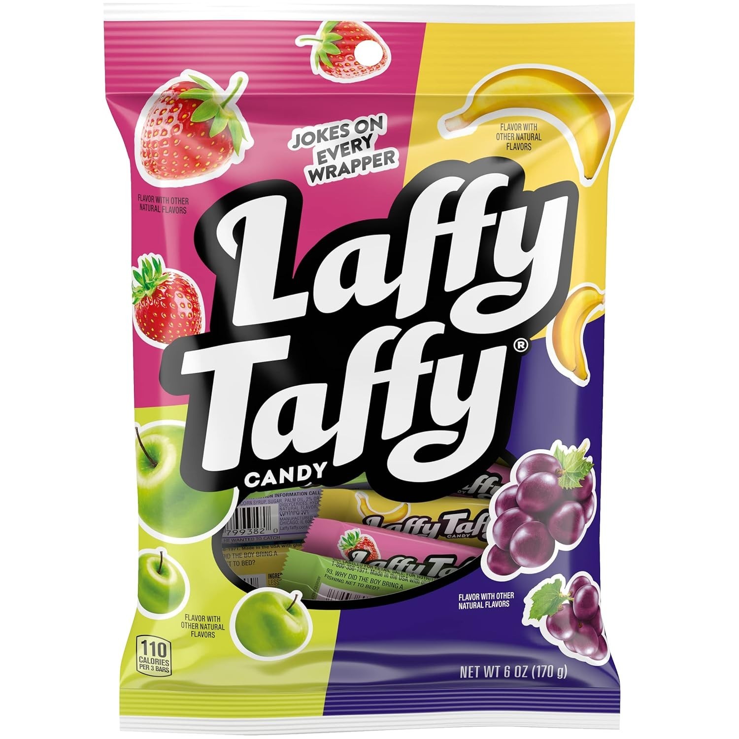 Laffy Taffy Candy, Assorted Fruit Flavors, Individually Wrapped Mini Bars, 6oz gallery