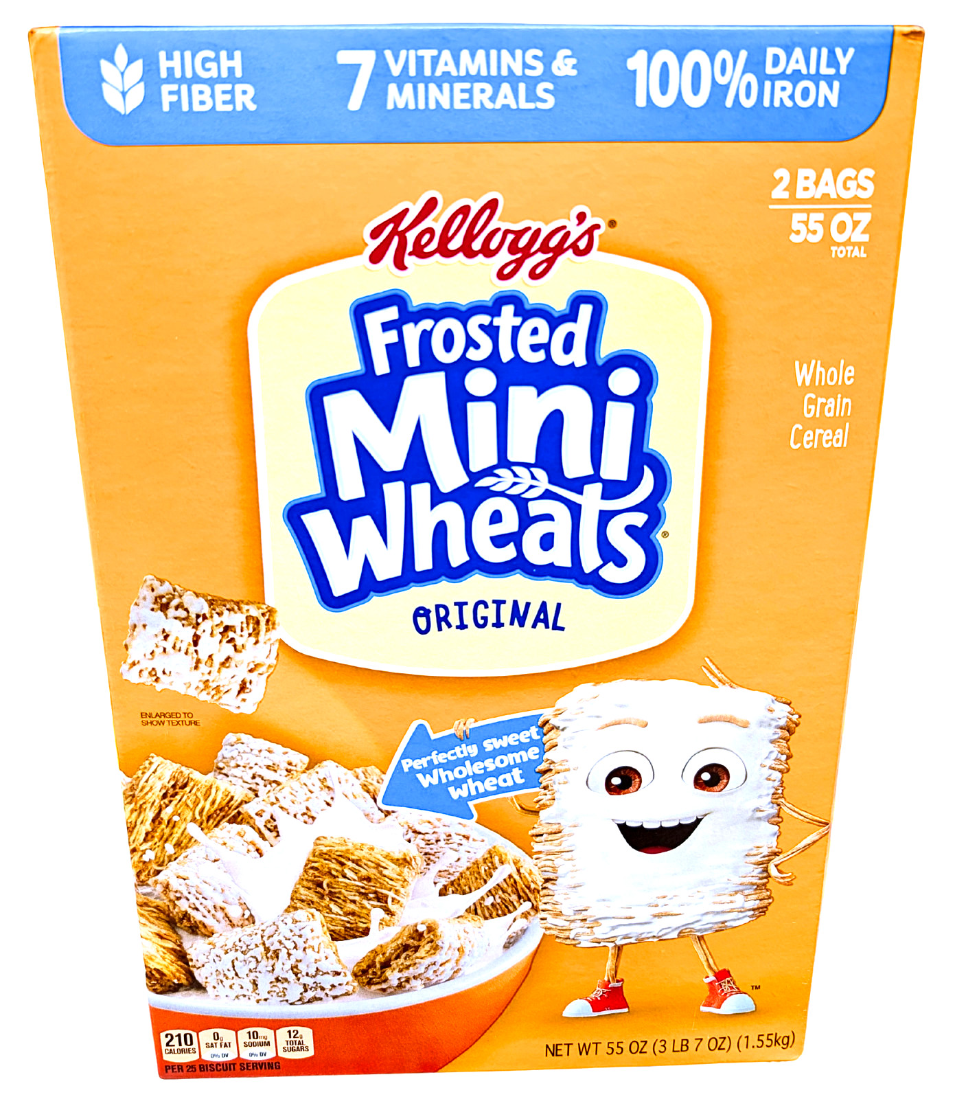 Kellogg's Frosted Mini-Wheats Breakfast Cereal 55 Oz EXP 06/2026 gallery