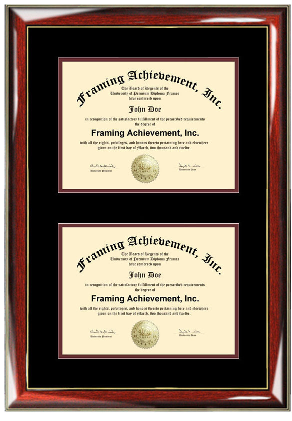 Double Diploma Frame Dual Certificate Frame Two College University Documents gallery