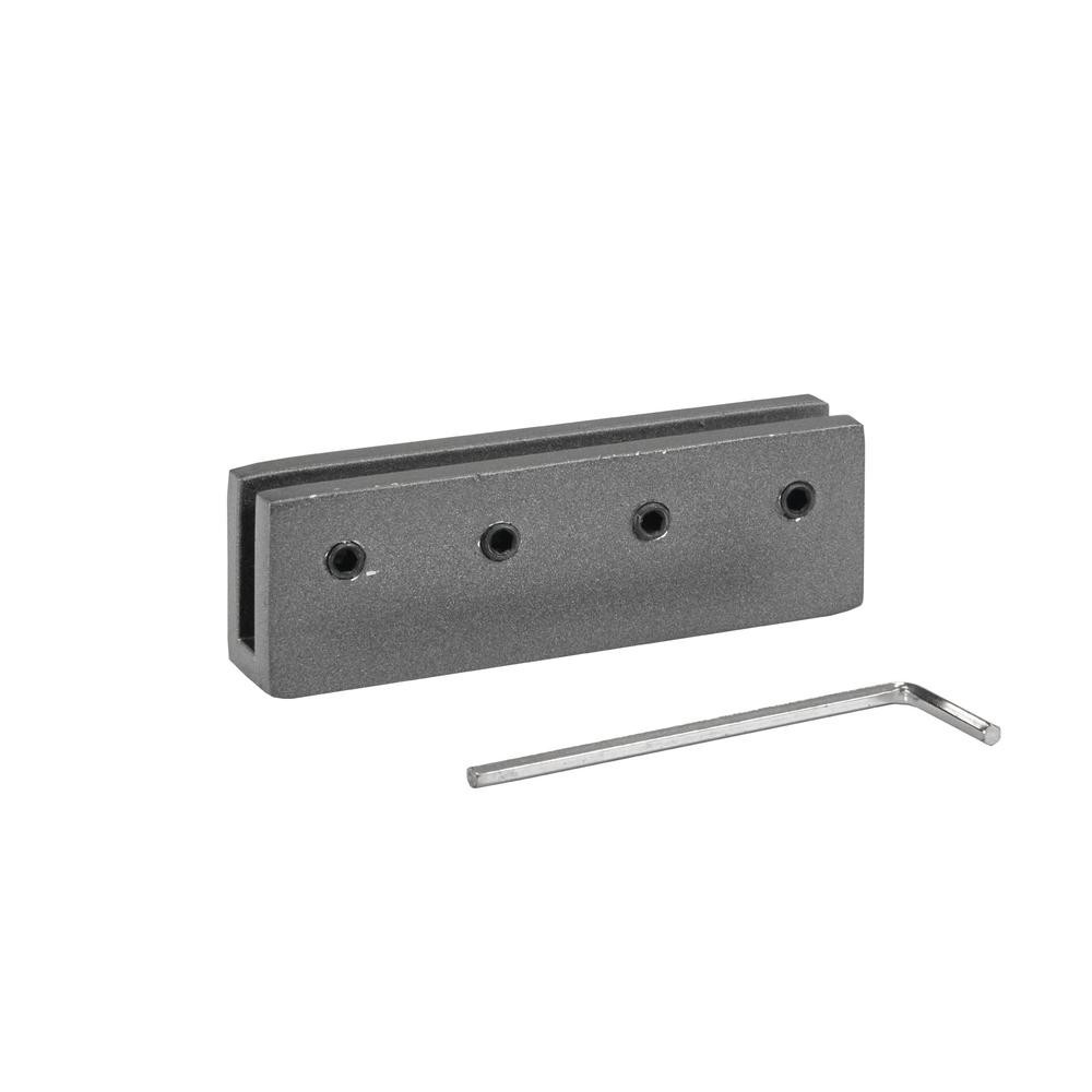 Forge® Mini Weathered Pewter Sliding Barn Door Flat Rail Connector gallery