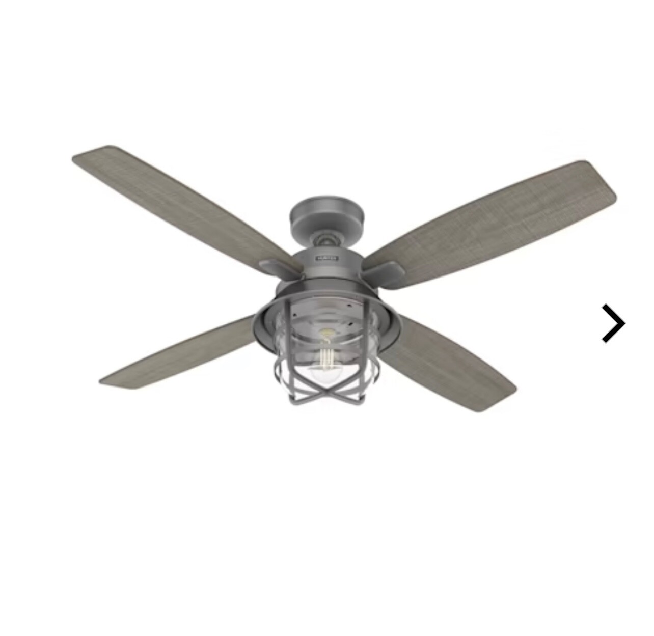 Hunter 52" Matte Silver Outdoor Damp LED Remote Ceiling Fan gallery