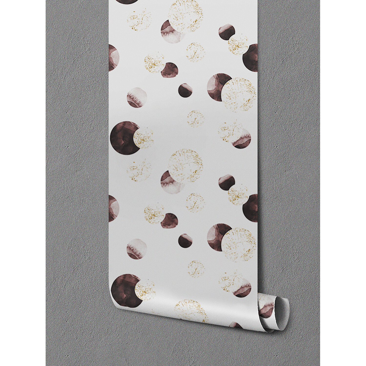 Modern Geometric Gold and brown wheels Easy stick removable wallpaper Pattern gallery