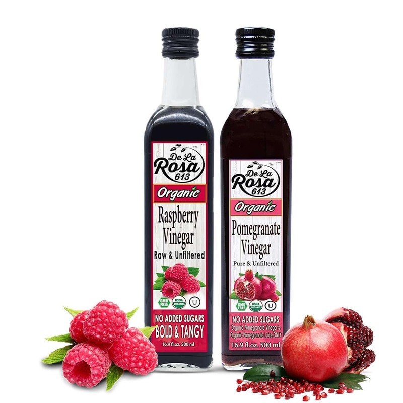 Raw & Unfiltered De La Rosa Raspberry & Pomegranate Vinegar - Vegan, Gluten-Free gallery