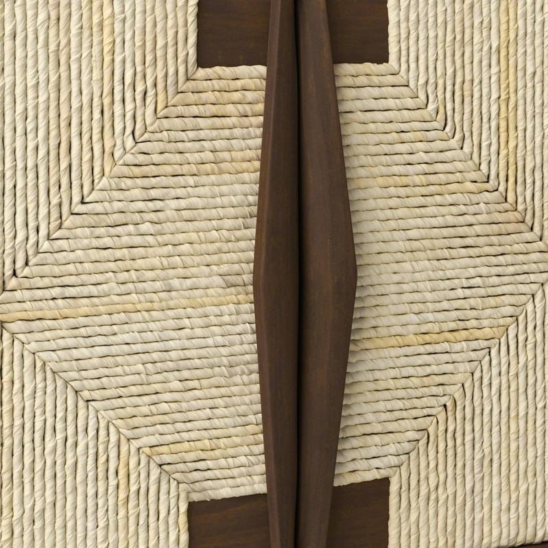Withania 2 Door Cabinet - Threshold": Vintage Woven Accent, Wood Composite,... gallery
