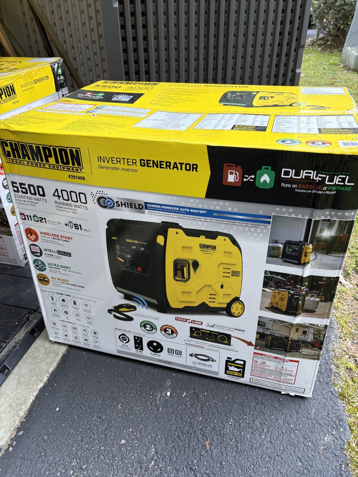 Champion 5500W Wireless Start Dual Fuel Inverter Generator with CO Shield 201408 gallery
