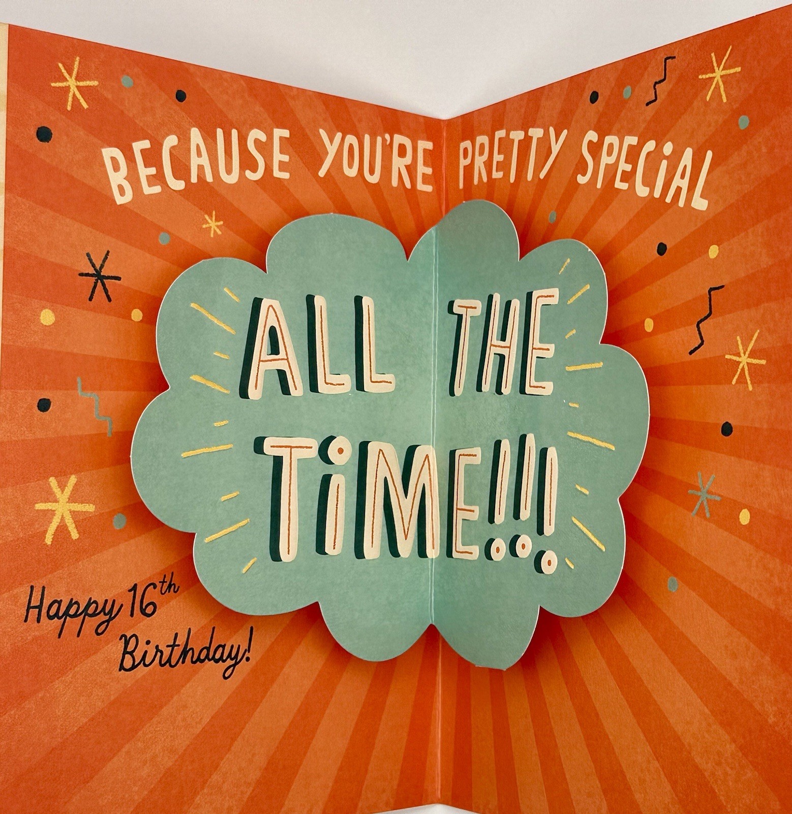 ** HAPPY 16TH BIRTHDAY GREETING CARD ** FOR SOMEONE SPECIAL / POP UP MESSAGE gallery