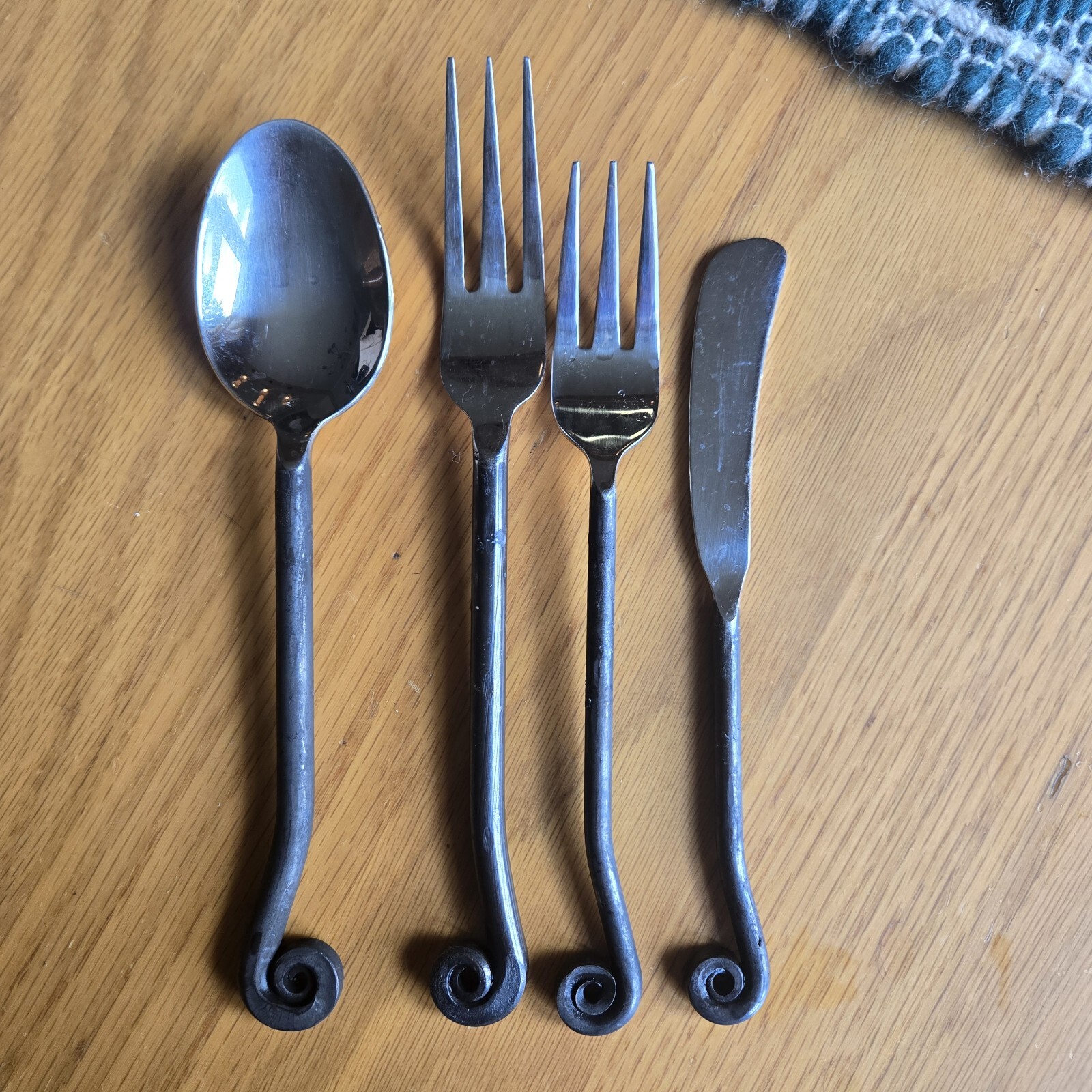 Gourmet Settings GS Treble Clef Stainless Steel Flatware Set 4 Pieces Fiddlehead gallery