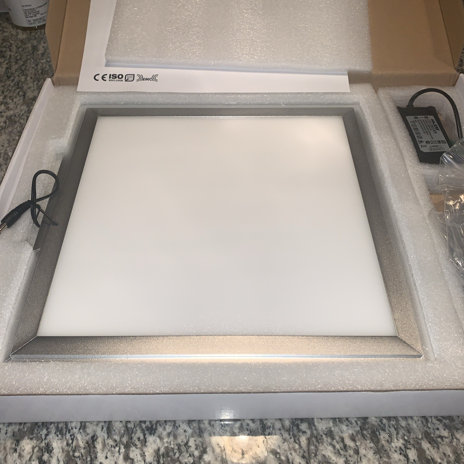 12 In Square LED Recessed White Lighting Ceiling Panel 17w 1600Lm gallery