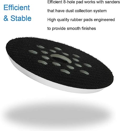 2 Pack 5 Inch 8 Hole Hook & Loop Replacement Sander Pad for 5" Bosch ROS20VS, gallery
