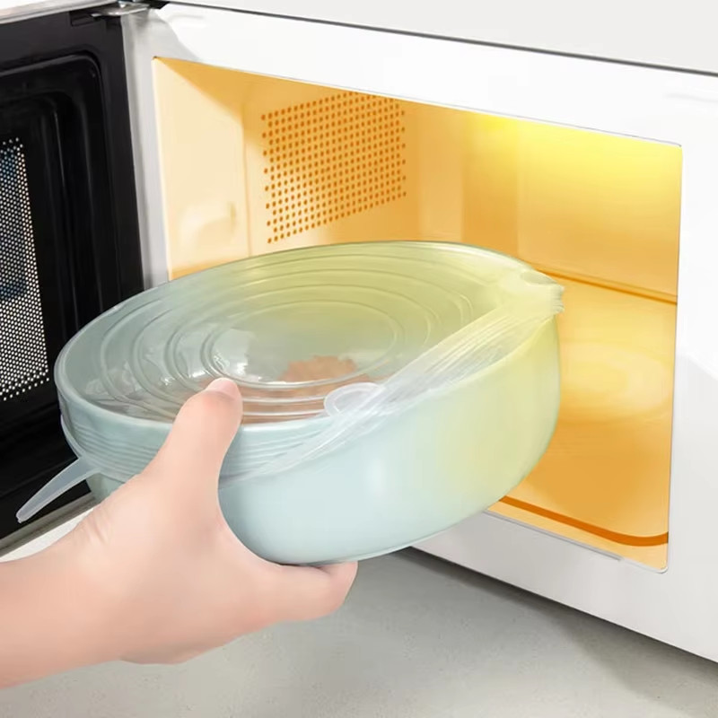 6Pcs Preservation Covers Silicone Elastic Silicone Food Lids round Fresh Food Li gallery