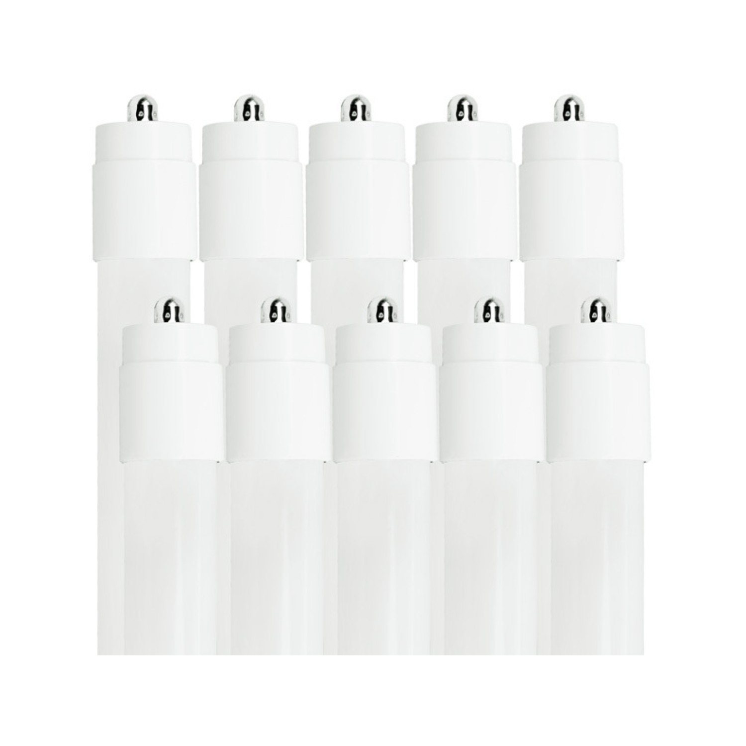 8FT T8 LED Tube Light 10-Pack 5000K 28W Ballast Bypass Frosted Cover Shop Garage gallery