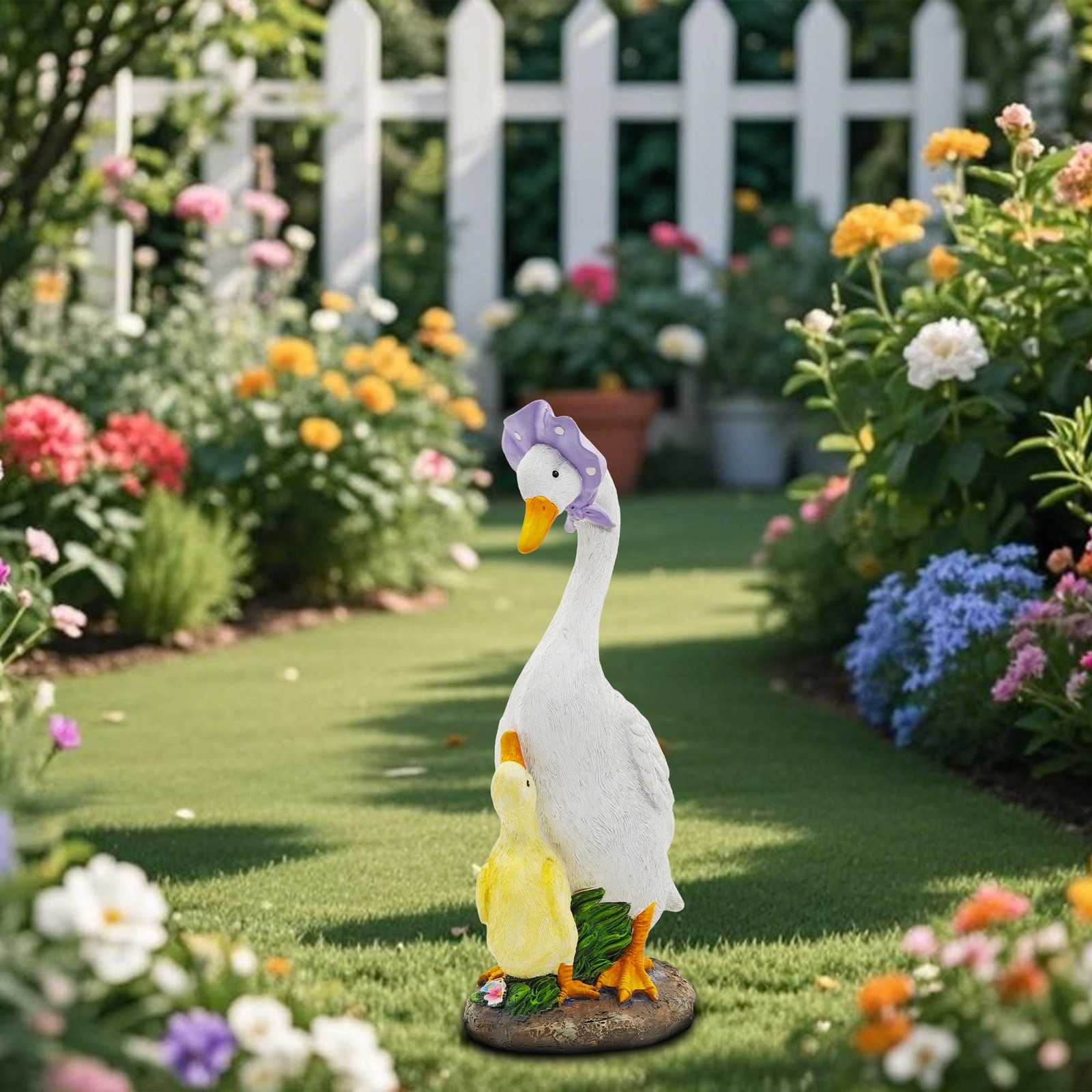 Goose Garden Statue for Outside: 12'' Funny Goose Yard Decorations for Outdoo... gallery