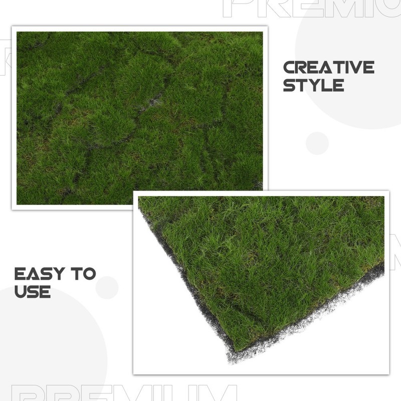 2Pcs Green Artificial Moss Sheets for Craft Decoration and Plant Arrangements gallery