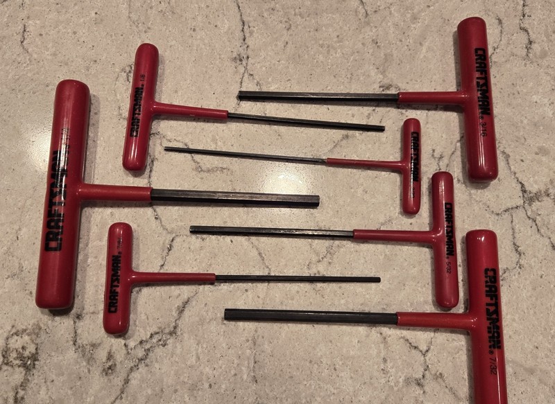 Excellent Sears Craftsman USA 7pc Cushion Grip T-handle Hex Key Set Sae 946297 gallery