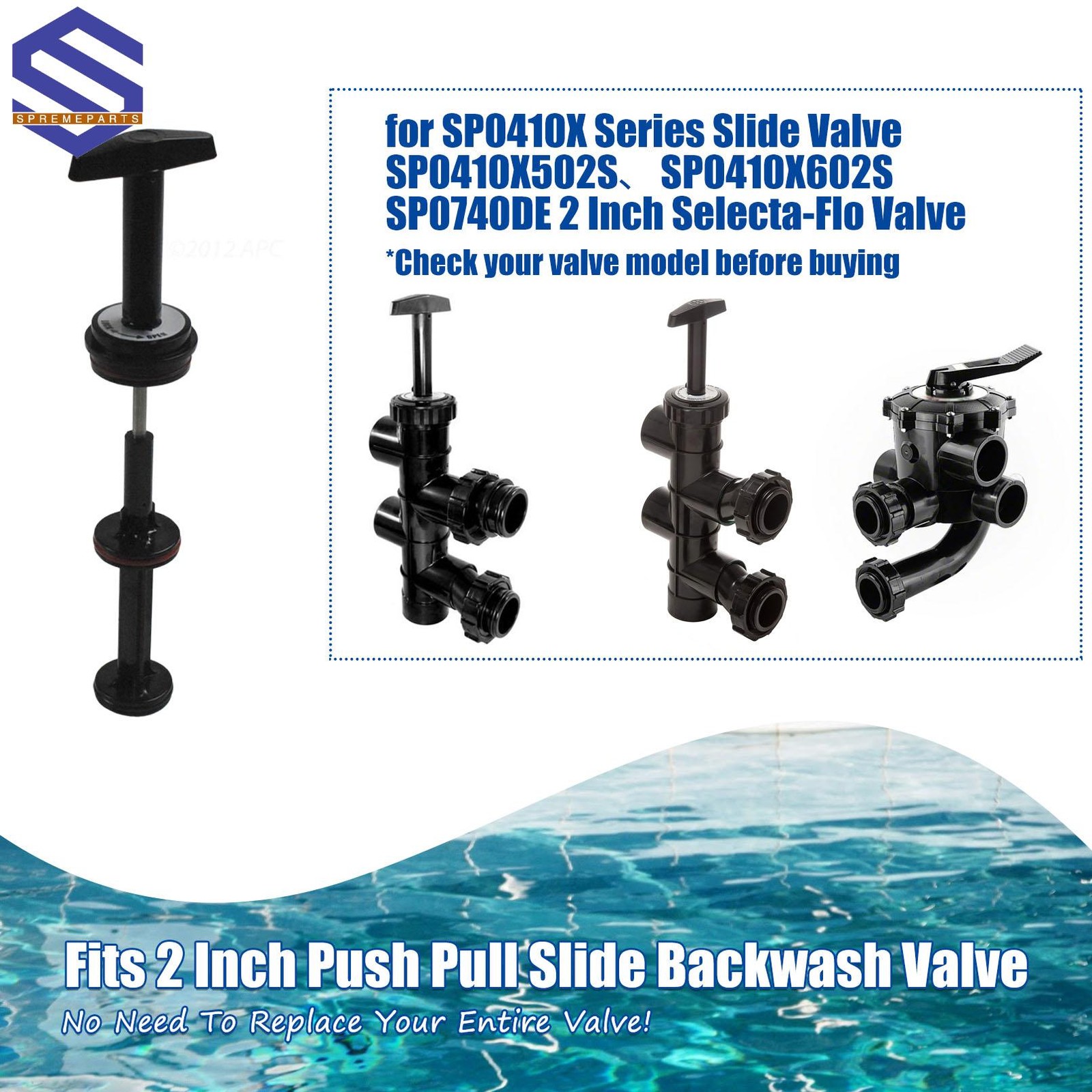 SPX0410BA Handle Piston Assembly Replacement fit Hayward 2" Slide Valve Assembly gallery