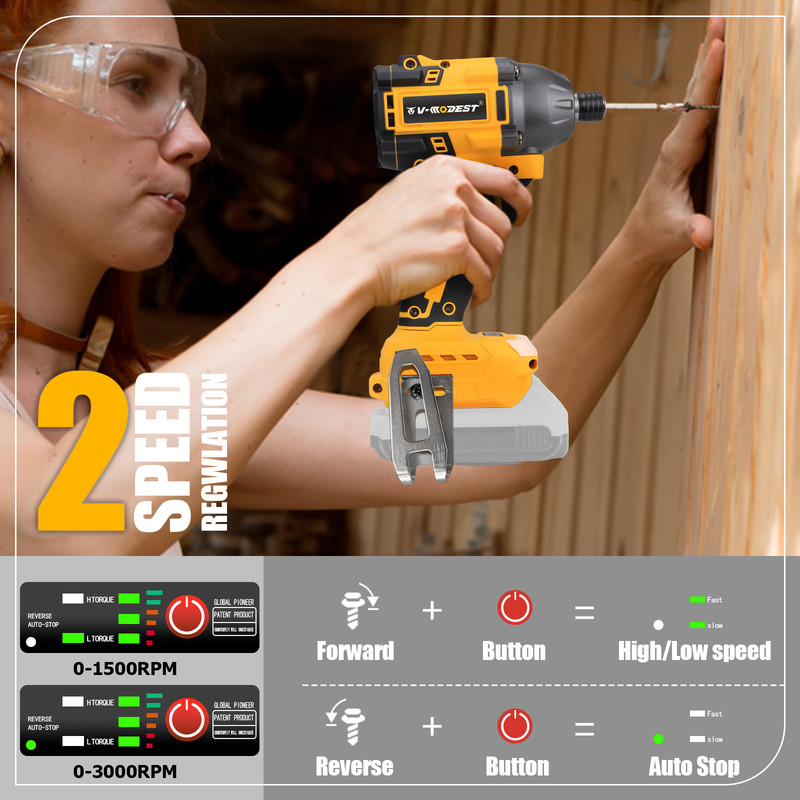 Compatible Dewalt 20Volt Max Brushless Cordless 1/4" Hex Impact Driver Compact gallery