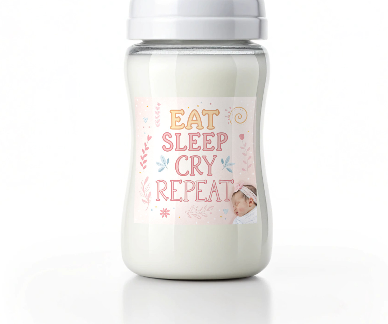 Custom Baby Photo Sticker | Personalized Newborn Gift | Infant Photo Sticker gallery