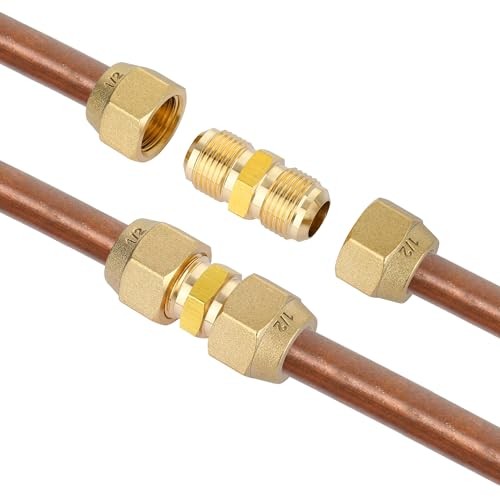 2Packs 3/4" Brass Pipe Extension Joint Connectors, Free Welding AC 3/4 Inch gallery