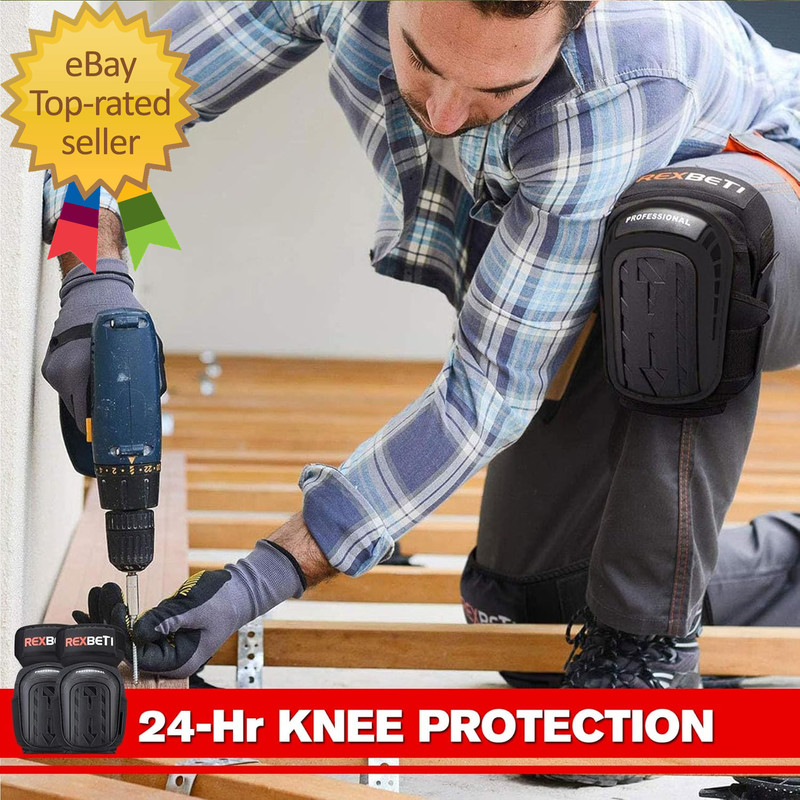 REXBETI Knee Pads for Work, Construction Knee Pads for Men, Heavy Duty Comfortab gallery