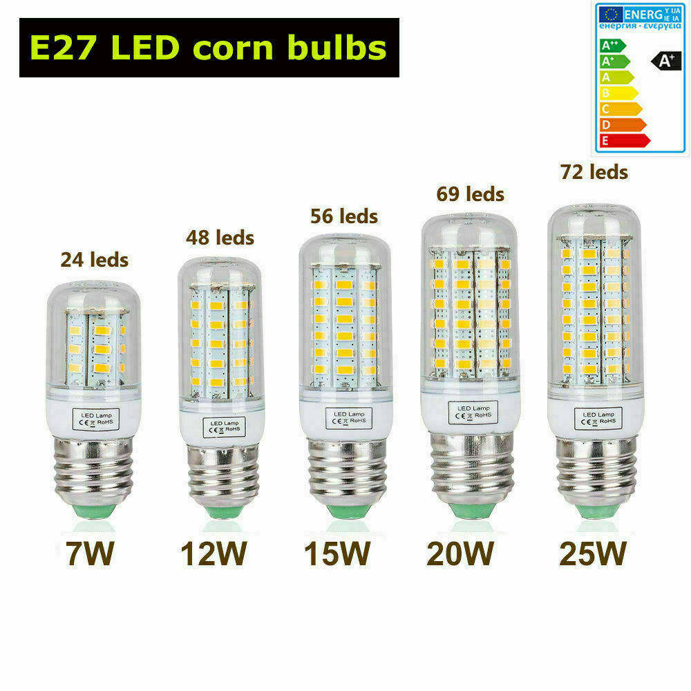 LED Corn Light Bulbs E12 E14 E27 G9 B22 7W - 25W Lamp Cool Warm Neutral White -K