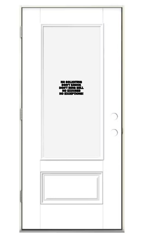 NO SOLICITING - VINYL DECAL STICKER SIGN DOOR WINDOW WALL BUSINESS HOME SECURITY gallery