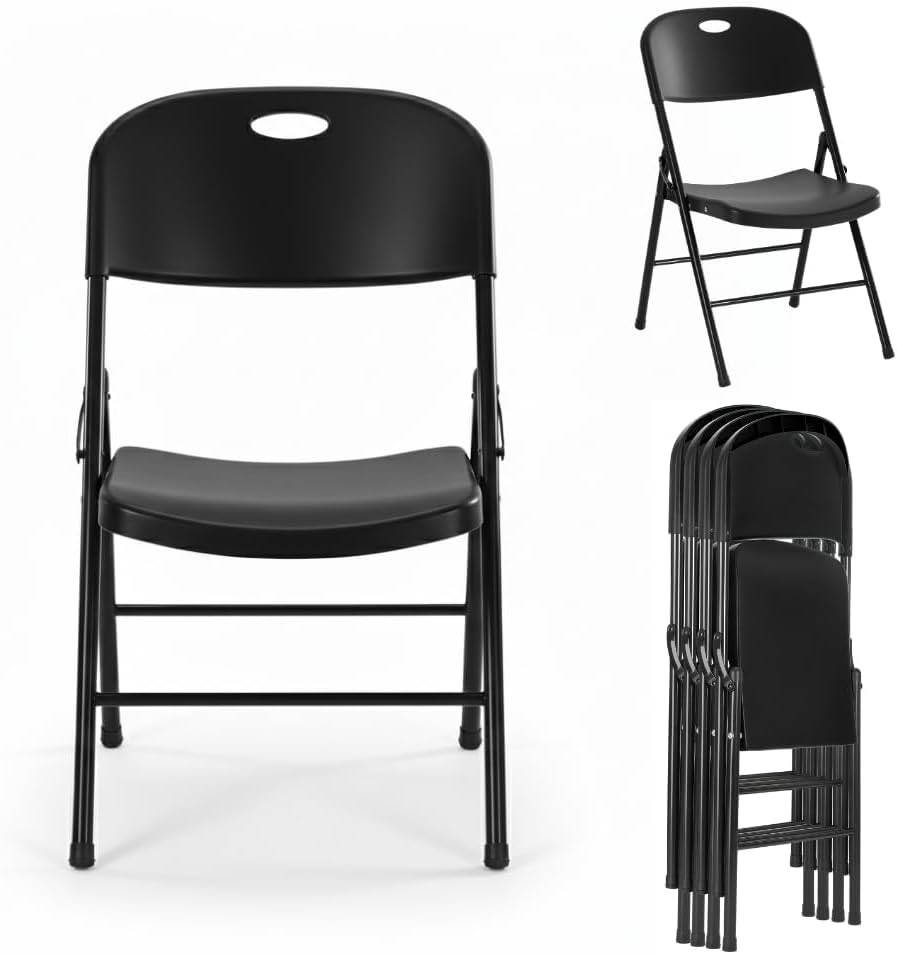 Heavy Duty Plastic Folding Chair for Events, Party, Wedding - 450lb Weight Limit gallery