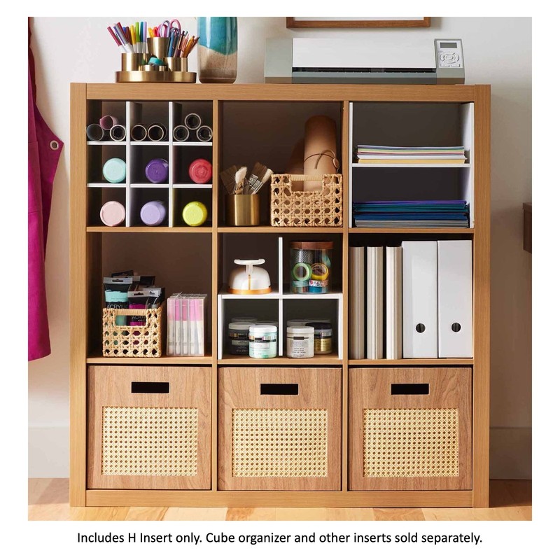 H Shelf Cube Organizer Insert White Texture Easy To Assemble and Install gallery