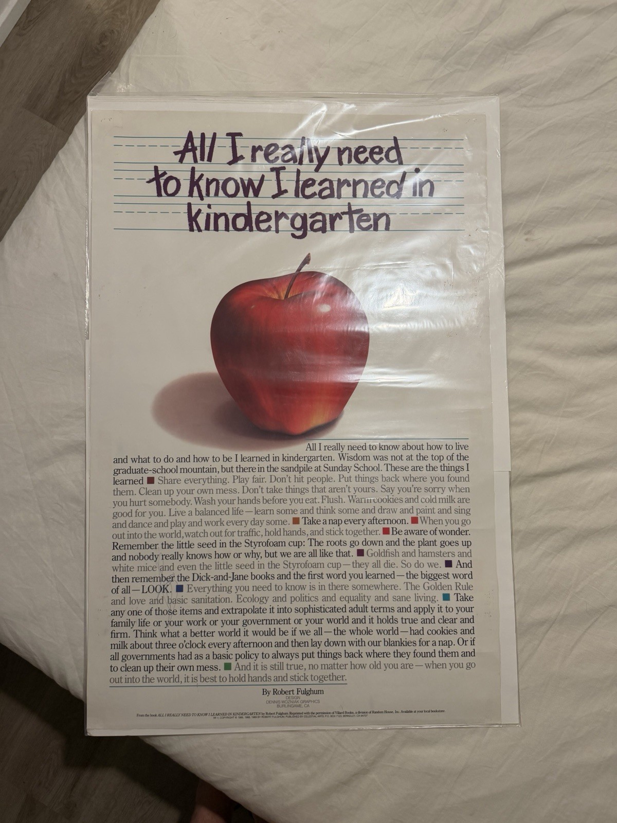 Apple Inspirational Poster Print for Kids, Vertical Multicolor Paper gallery