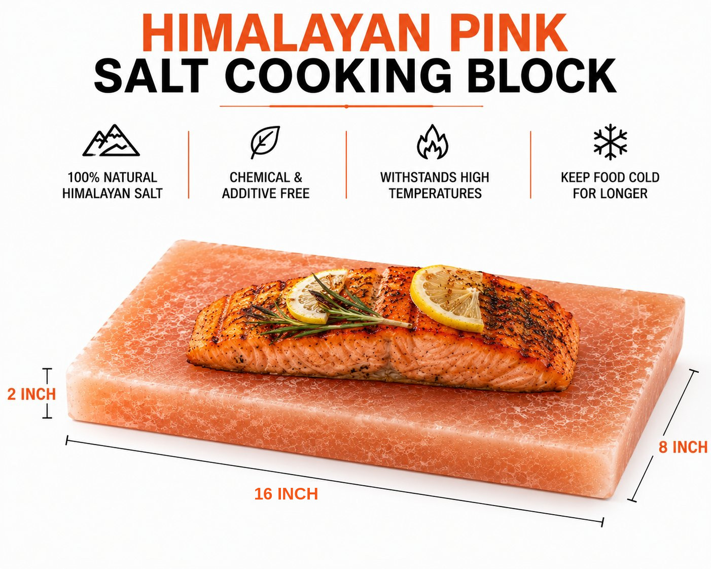 Himalayan Salt Cooking Block Plate BBQ Grill Steak Cooking Serving Slab gallery