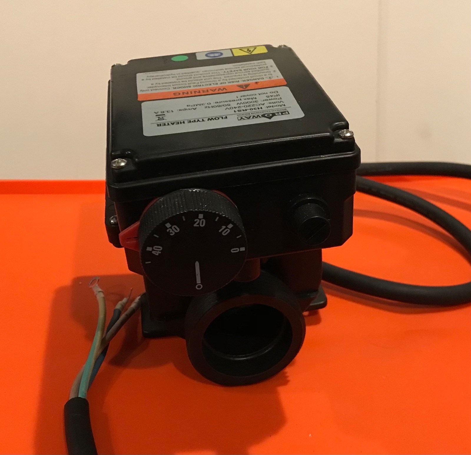 3KW SPA HEATER WHIRLPOOL BATHTUB HOT SPA BATH POOL FLOW TYPE THERMOSTAT gallery