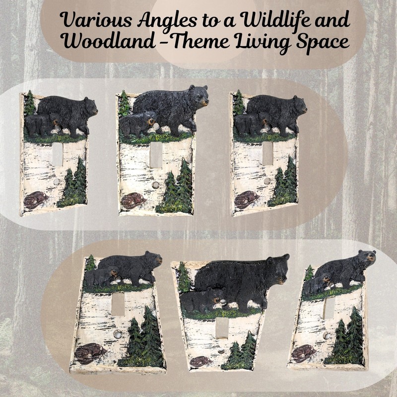Bear Single Toggle Light Switch Cover Wall Plate Cabin Lodge Log Home Decor gallery