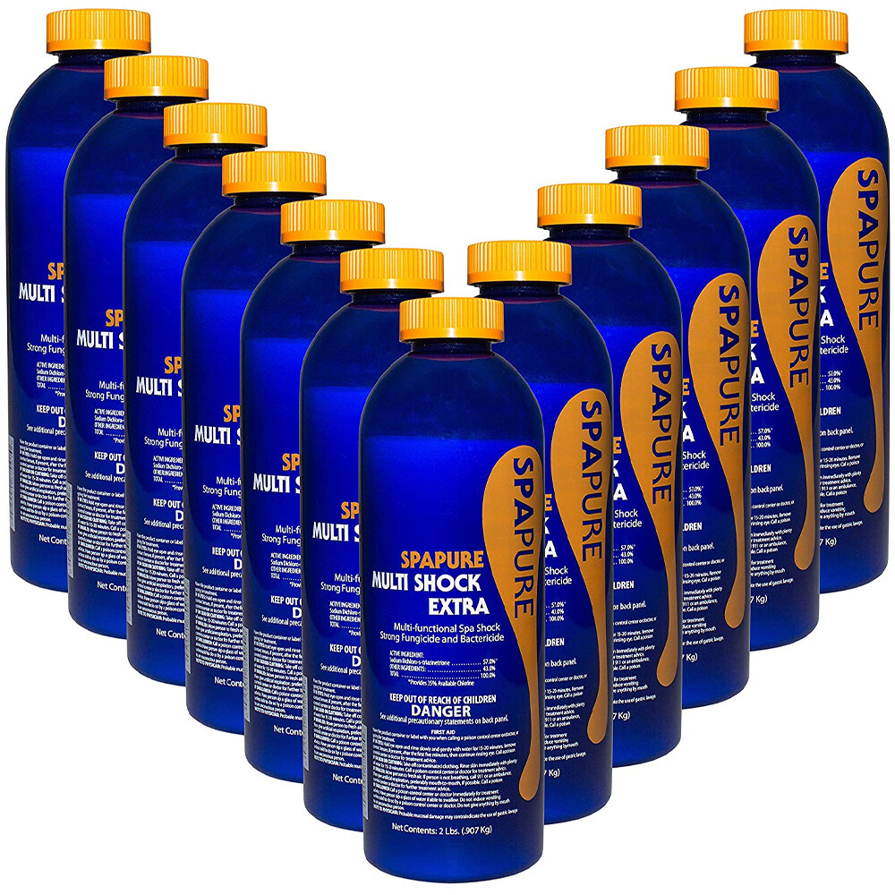 SpaPure Multi Shock Extra 2 lb 12 Pack Multifunctional Shock for Hot Tubs & Spas gallery