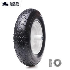 Replacement 16″ Solid Tire & Wheel with 3/4″ Bearings – No-Fuss Installation
