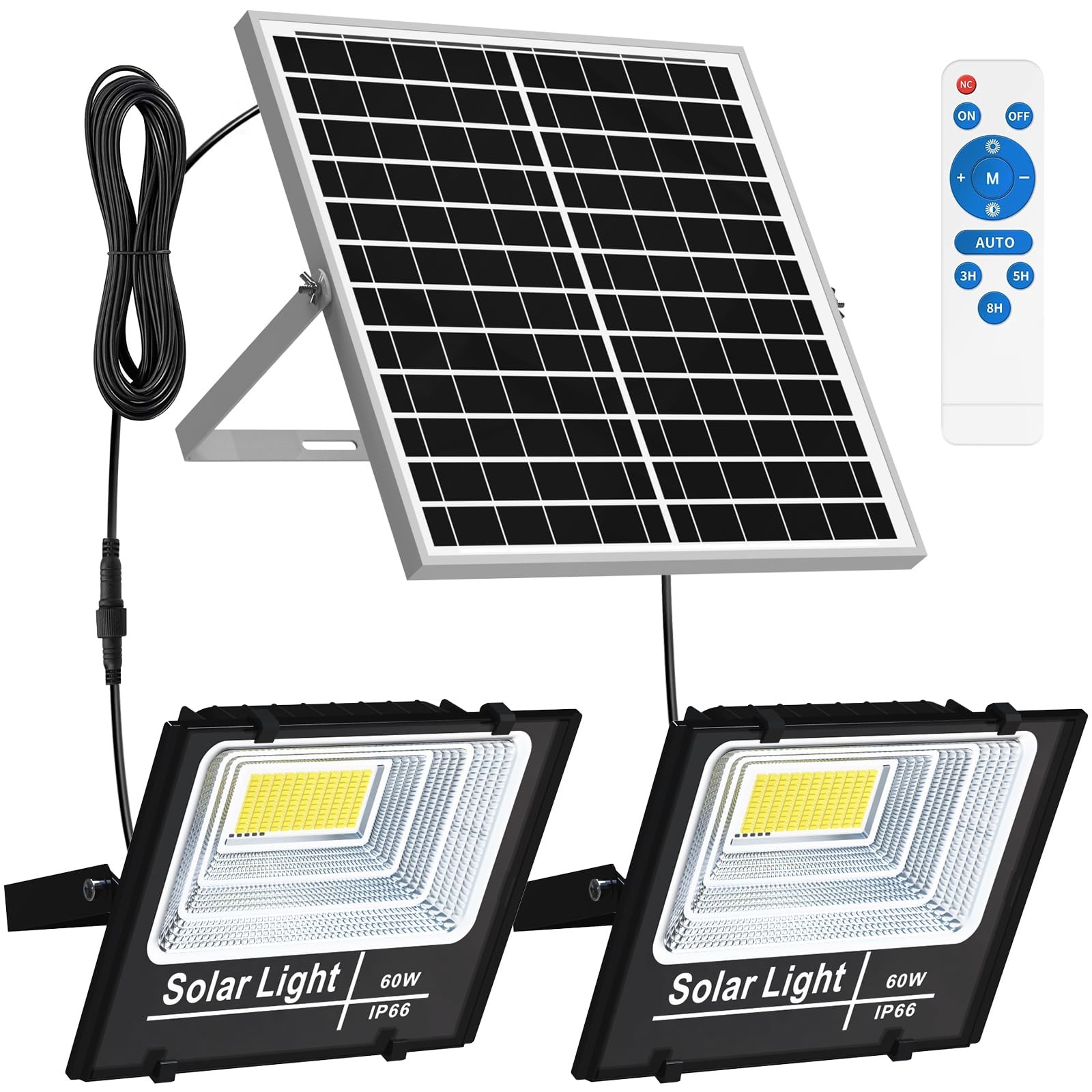 Solar Flood Light Outdoor, 1500LM 6000K Bright Floodlights, IP65 Waterproof S... gallery