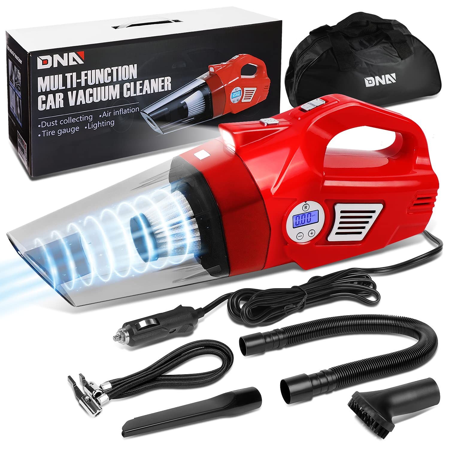Dna Motoring Tools-00182 Portable Handheld High Power Mini Corded 2 In 1 Vacuum gallery