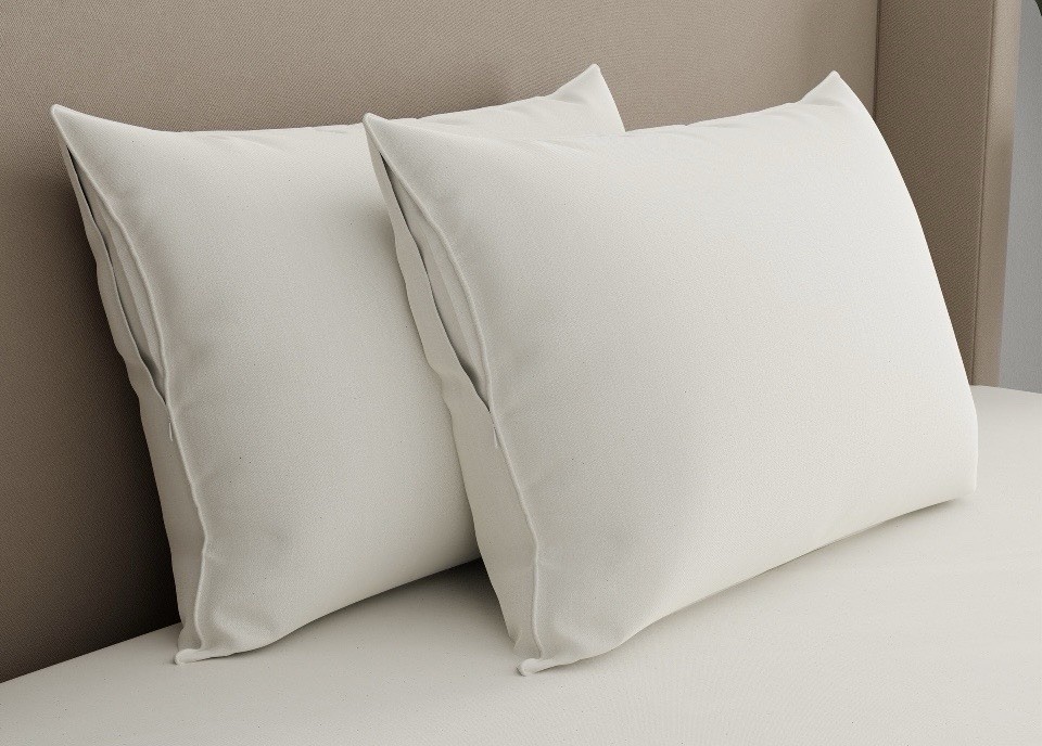 AllerEase Organic Zippered Allergy Pillow Protector, 2-pack - King -New