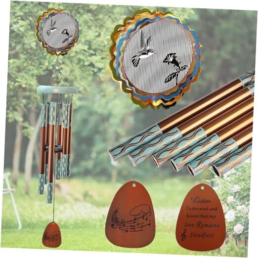 Wind Chimes for Outside with 3D Animations Hummingbird 37" 37in-002Hummingbird gallery